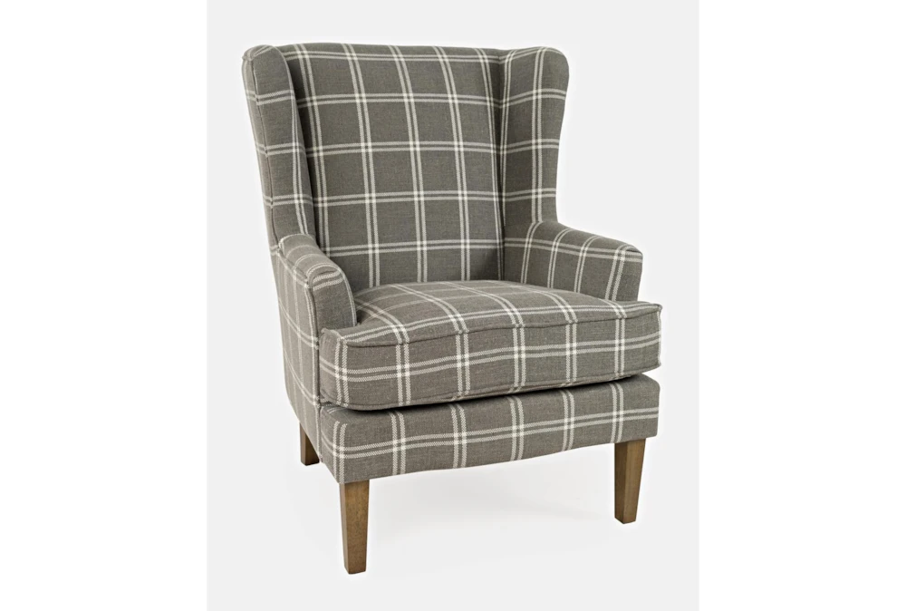 Bingham Grey Windowpane Accent Chair 3 Bingham Grey Windowpane Accent Chair