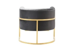 Deanna Grey Velvet Accent Chair -Furniluxe 276793 grey fabric accent chair back 82