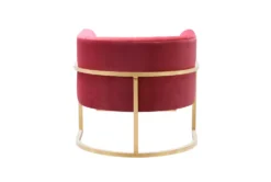 Deanna Hot Pink Velvet Accent Chair -Furniluxe 276794 pink fabric accent chair back 82