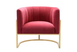 Deanna Hot Pink Velvet Accent Chair