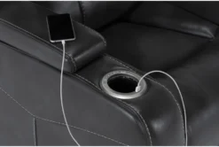 Bronson Flint Home Theater Power Wallaway Recliner With Power Headrest & USB -Furniluxe 276992 grey polyester recliner hardware 51