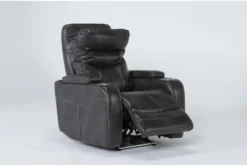 Bronson Flint Home Theater Power Wallaway Recliner With Power Headrest & USB -Furniluxe 276992 grey polyester recliner side 20