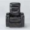 Bronson Flint Home Theater Power Wallaway Recliner With Power Headrest & USB -Furniluxe 276992 grey polyester recliner signature 01