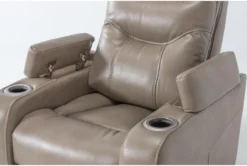Bronson Linen Home Theater Power Wallaway Recliner With Power Headrest & USB 19 Bronson Linen Home Theater Power Wallaway Recliner With Power Headrest & USB -Furniluxe 276993 beige polyester recliner detail 45