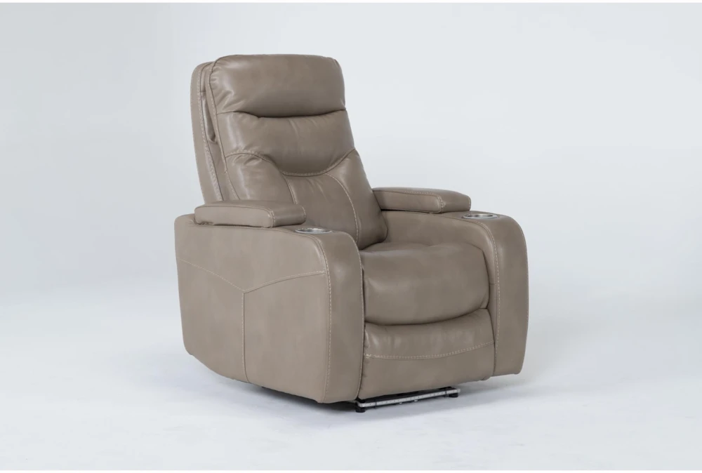 Bronson Linen Home Theater Power Wallaway Recliner With Power Headrest & USB 4 Bronson Linen Home Theater Power Wallaway Recliner With Power Headrest & USB - Image 2