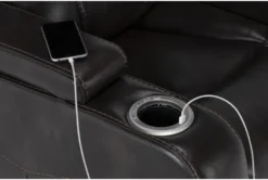 Bronson Truffle Home Theater Power Wallaway Recliner With Power Headrest & USB -Furniluxe 276994 brown polyester recliner hardware 51