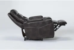 Bronson Truffle Home Theater Power Wallaway Recliner With Power Headrest & USB -Furniluxe 276994 brown polyester recliner side 21