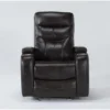 Bronson Truffle Home Theater Power Wallaway Recliner With Power Headrest & USB -Furniluxe 276994 brown polyester recliner signature 01