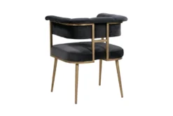 Greta Grey Velvet Dining Chair -Furniluxe 277083 grey fabric dining chair back 82