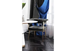 Greta Grey Velvet Dining Chair -Furniluxe 277083 grey fabric dining chair room 86