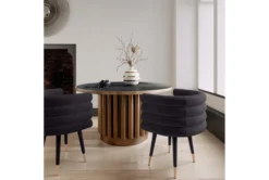 Brigitte Black Velvet Dining Chair 13 Brigitte Black Velvet Dining Chair -Furniluxe 277096 black fabric dining chair room 85