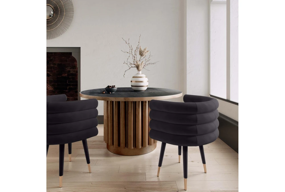 Brigitte Black Velvet Dining Chair 8 Brigitte Black Velvet Dining Chair - Image 6