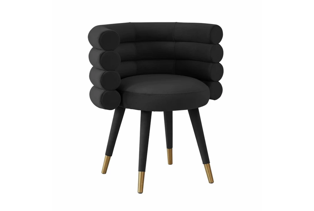 Brigitte Black Velvet Dining Chair 3 Brigitte Black Velvet Dining Chair