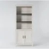 Aberdeen 76" Door Bookcase -Furniluxe 277152 white wood bookcase signature 01