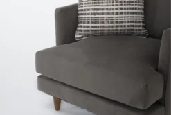Adeline II 70" Oversized Chair And Ottoman 13 Adeline II 70" Oversized Chair And Ottoman -Furniluxe 277271 grey fabric chair and ottoman set detail 45