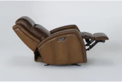 Dallas Power Rocker Recliner With Power Headrest & USB -Furniluxe 277920 beige leather recliner side 21