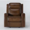 Dallas Power Rocker Recliner With Power Headrest & USB -Furniluxe 277920 beige leather recliner signature 01
