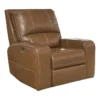 Briggs Bourbon Leather Power Recliner With Power Headrest & USB -Furniluxe 278916 brown leather recliner signature 02