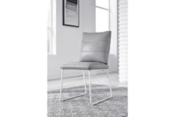 Malik Dining Side Chair -Furniluxe 279062 grey polyurethane dining chair room 85