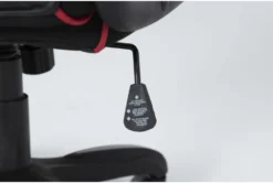 Theory Black Gaming Chair With Red Trim -Furniluxe 279994 red polyurethane office chair detail 44