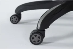 Theory Black Gaming Chair With Red Trim -Furniluxe 279994 red polyurethane office chair detail 45