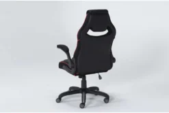 Theory Black Gaming Chair With Red Trim -Furniluxe 279994 red polyurethane office chair side 20