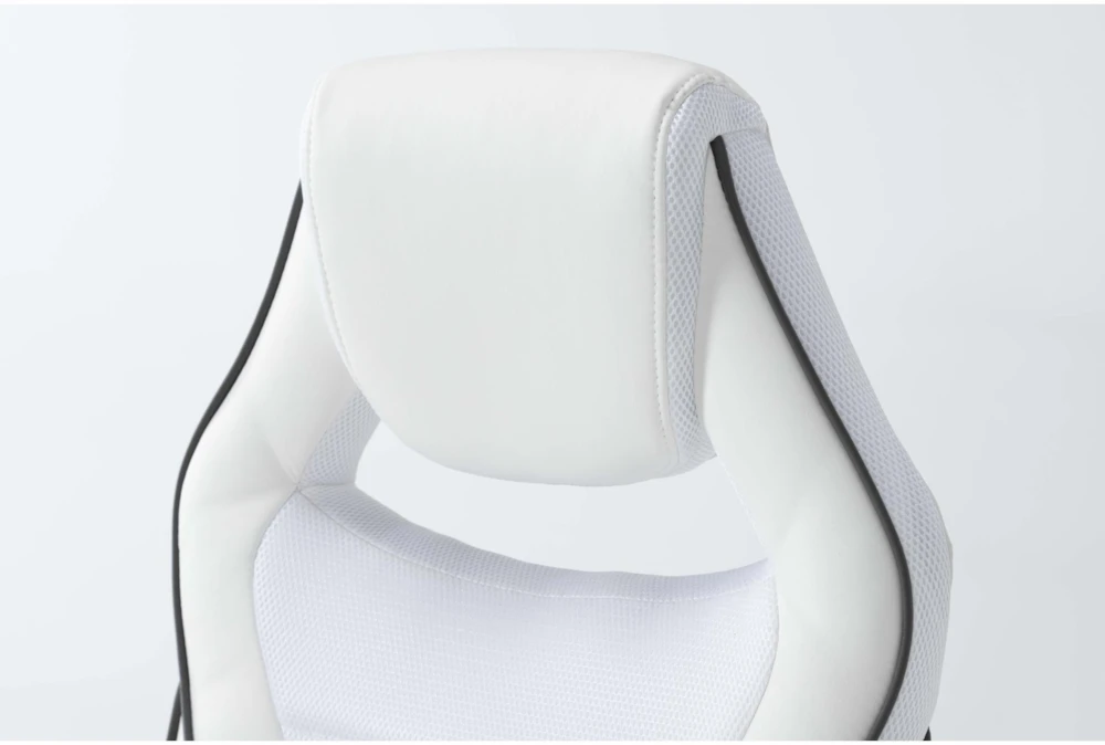 Theory White Gaming Chair With Black Trim 7 Theory White Gaming Chair With Black Trim - Image 5