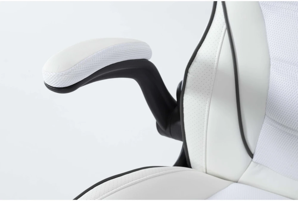 Theory White Gaming Chair With Black Trim 9 Theory White Gaming Chair With Black Trim - Image 7