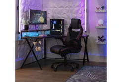 Theory White Gaming Chair With Black Trim 22 Theory White Gaming Chair With Black Trim -Furniluxe 279995 blue polyurethane office chair room 48