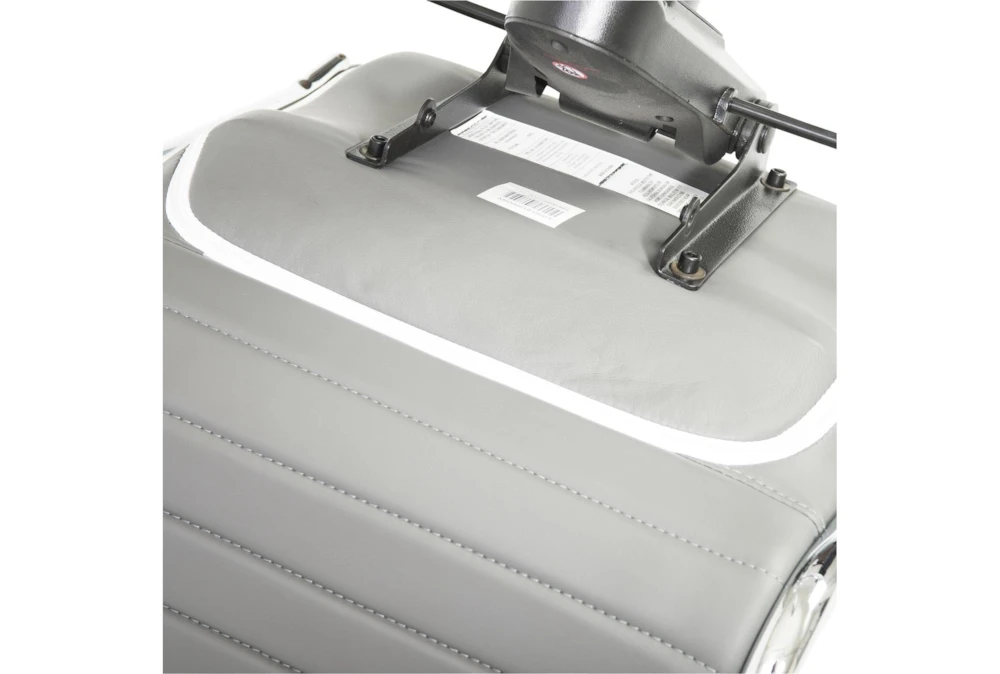 Copenhagen Grey Faux Leather And Chrome High Back Desk Chair 7 Copenhagen Grey Faux Leather And Chrome High Back Desk Chair - Image 5