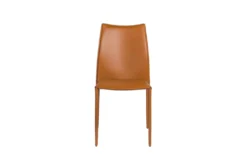 Wesson Cognac Faux Leather Stacking Side Chair Set Of 2