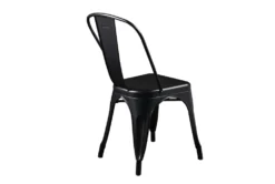 Wates Matte Black Stacking Metal Cafe Chair Set Of 4 -Furniluxe 283301 detail 46