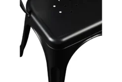 Wates Matte Black Stacking Metal Cafe Chair Set Of 4 -Furniluxe 283301 detail 48