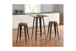 Weisman Antique Black And Walnut 41" Bar Table -Furniluxe 283309 detail 47