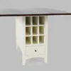 Kennedy White Two Tone Drop Leaf 48" Counter Table With Storage 2 Kennedy White Two Tone Drop Leaf 48" Counter Table With Storage -Furniluxe 283903 white wood dining table signature 01