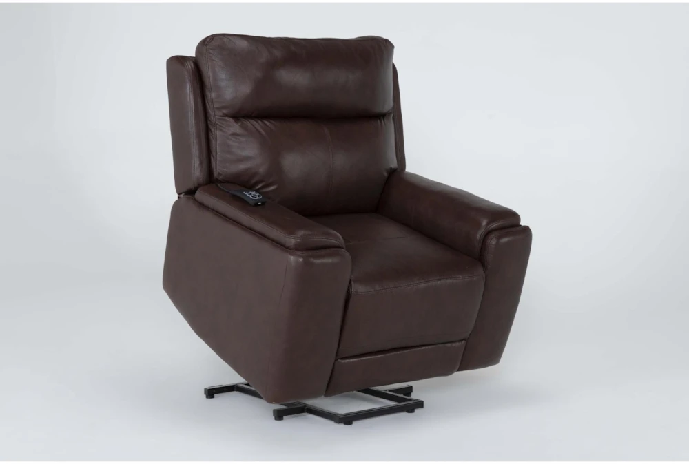 Buckley Cognac Leather Dual Motor Lift Recliner With Power Headrest & USB 5 Buckley Cognac Leather Dual Motor Lift Recliner With Power Headrest & USB - Image 3