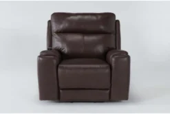 Buckley Cognac Leather Dual Motor Lift Recliner With Power Headrest & USB