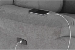 Maine Grey Power Lift Recliner With USB -Furniluxe 284075 grey fabric lift detail 44