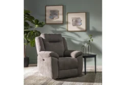 Maine Grey Power Lift Recliner With USB -Furniluxe 284075 grey fabric lift room 59