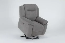 Maine Grey Power Lift Recliner With USB -Furniluxe 284075 grey fabric lift side 19