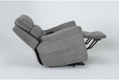 Harvest Boulder Grey Power Lift Recliner With Power Headrest, Lumbar & USB -Furniluxe 284078 brown fabric lift side 21