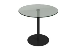 Cadiz Clear Glass And Matte Black 36" Round Bistro Table 7 Cadiz Clear Glass And Matte Black 36" Round Bistro Table -Furniluxe 284900 detail v2 45