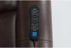 Oscar Saddle Power Lift Recliner With Power Headrest, Lumbar & USB -Furniluxe 286169 brown fabric lift hardware 51