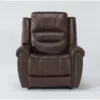 Oscar Saddle Power Lift Recliner With Power Headrest, Lumbar & USB -Furniluxe 286169 brown fabric lift signature 01
