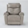 Carl Taupe Leather Power Lift Recliner With Power Headrest & Heat -Furniluxe 286565 brown leather lift signature 01