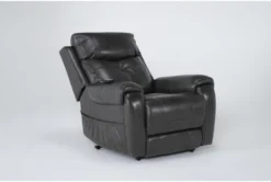 Carl Dark Grey Leather Power Lift Recliner With Power Headrest & Heat 14 Carl Dark Grey Leather Power Lift Recliner With Power Headrest & Heat -Furniluxe 286566 grey leather lift side 19