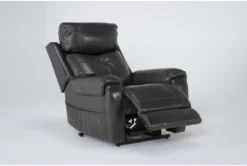 Carl Dark Grey Leather Power Lift Recliner With Power Headrest & Heat 16 Carl Dark Grey Leather Power Lift Recliner With Power Headrest & Heat -Furniluxe 286566 grey leather lift side 21