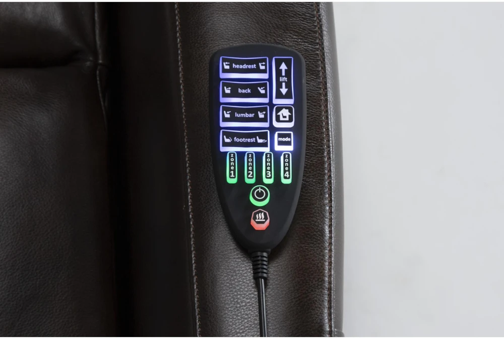 Seville Chocolate Leather Power Lift Recliner With Heat, Massage, Power Headrest & Lumbar 10 Seville Chocolate Leather Power Lift Recliner With Heat, Massage, Power Headrest & Lumbar - Image 8