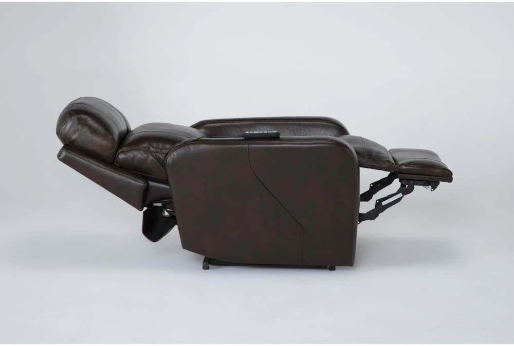 Seville Chocolate Leather Power Lift Recliner With Heat, Massage, Power Headrest & Lumbar 9 Seville Chocolate Leather Power Lift Recliner With Heat, Massage, Power Headrest & Lumbar - Image 7