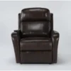Seville Chocolate Leather Power Lift Recliner With Heat, Massage, Power Headrest & Lumbar -Furniluxe 286569 brown leather lift signature 01